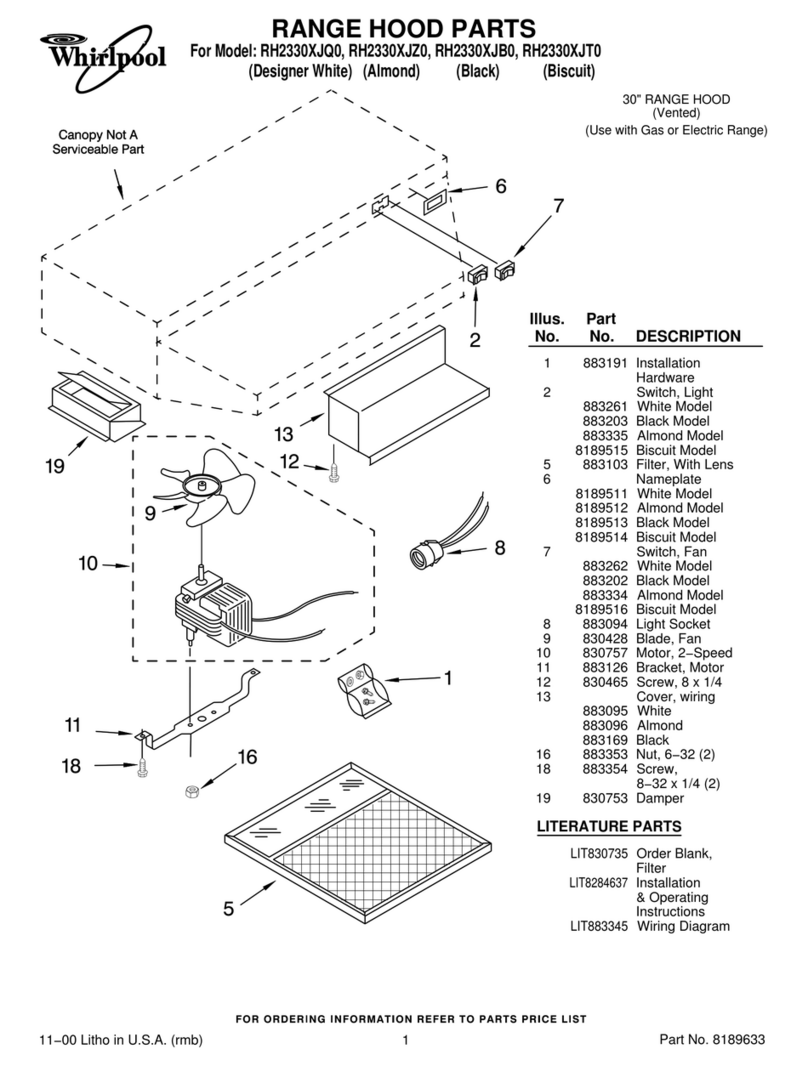 Whirlpool RH2330XJB0 parts list
