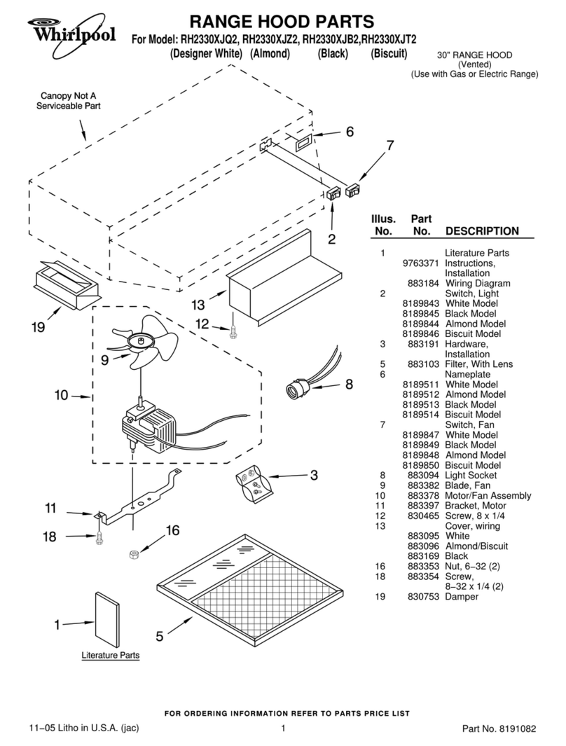 Whirlpool RH2330XJ parts list