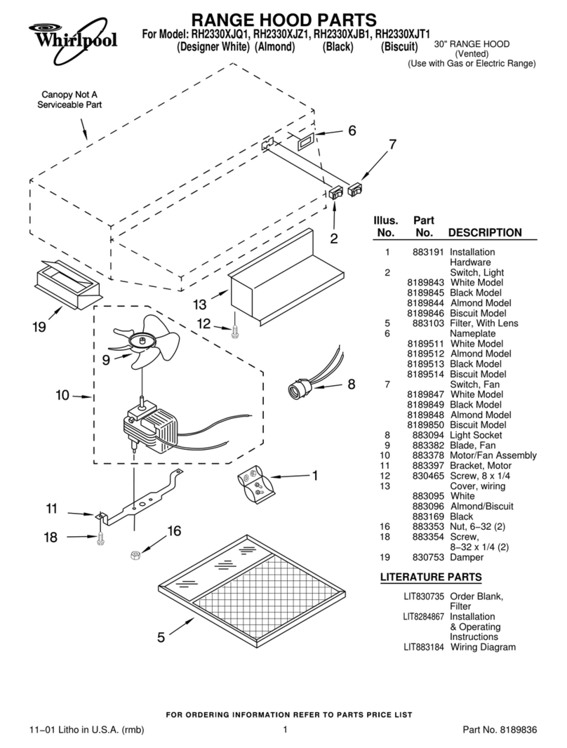 Whirlpool RH2330XJB1 parts manual