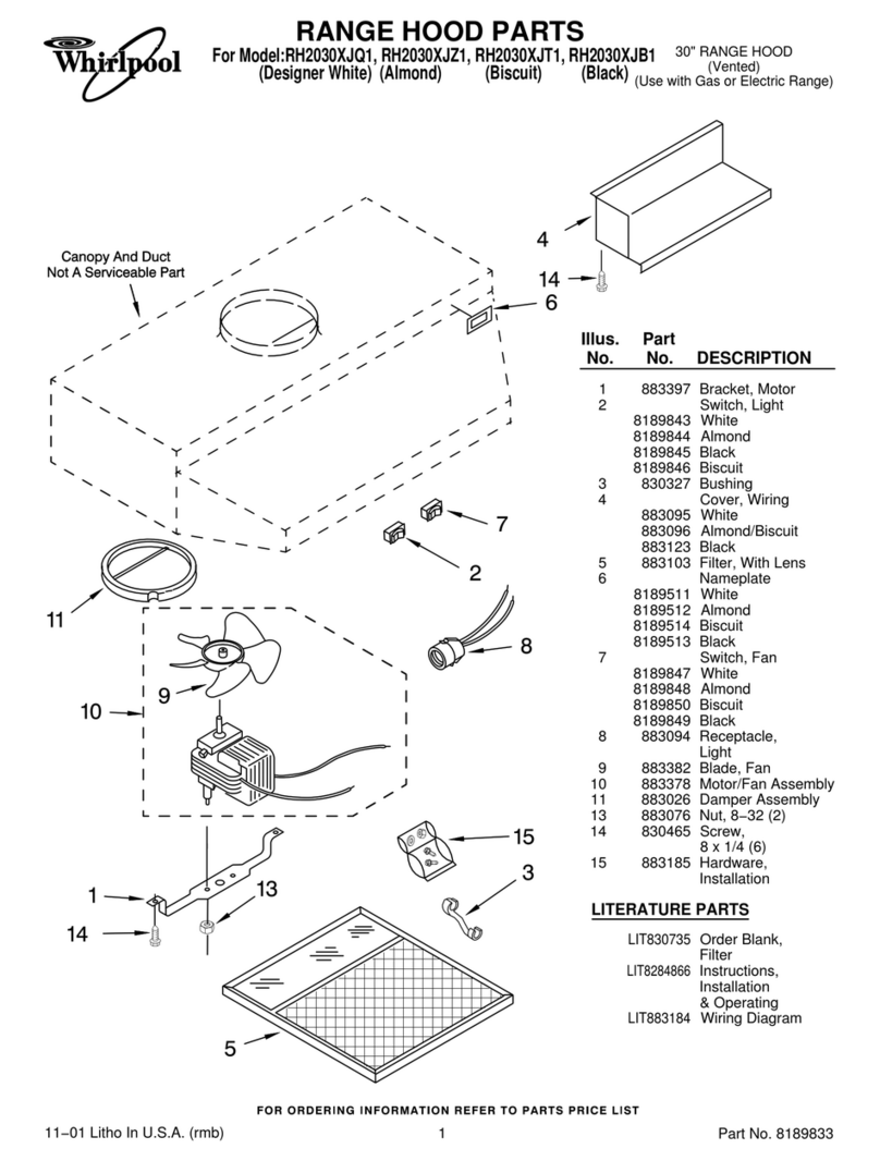 Whirlpool RH2030XJB1 parts list