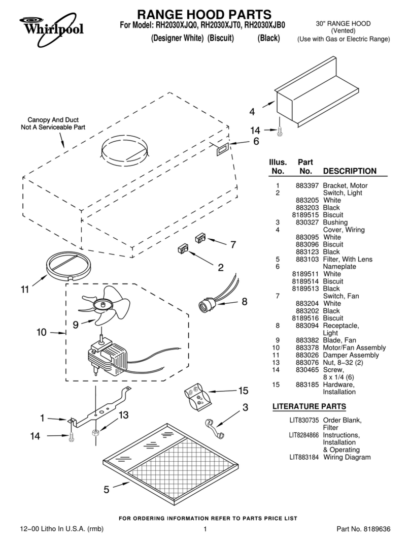 Whirlpool RH2030XJ parts list