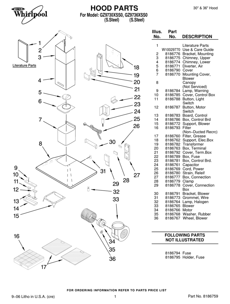 Whirlpool GZ9730XSS0 Hood Parts