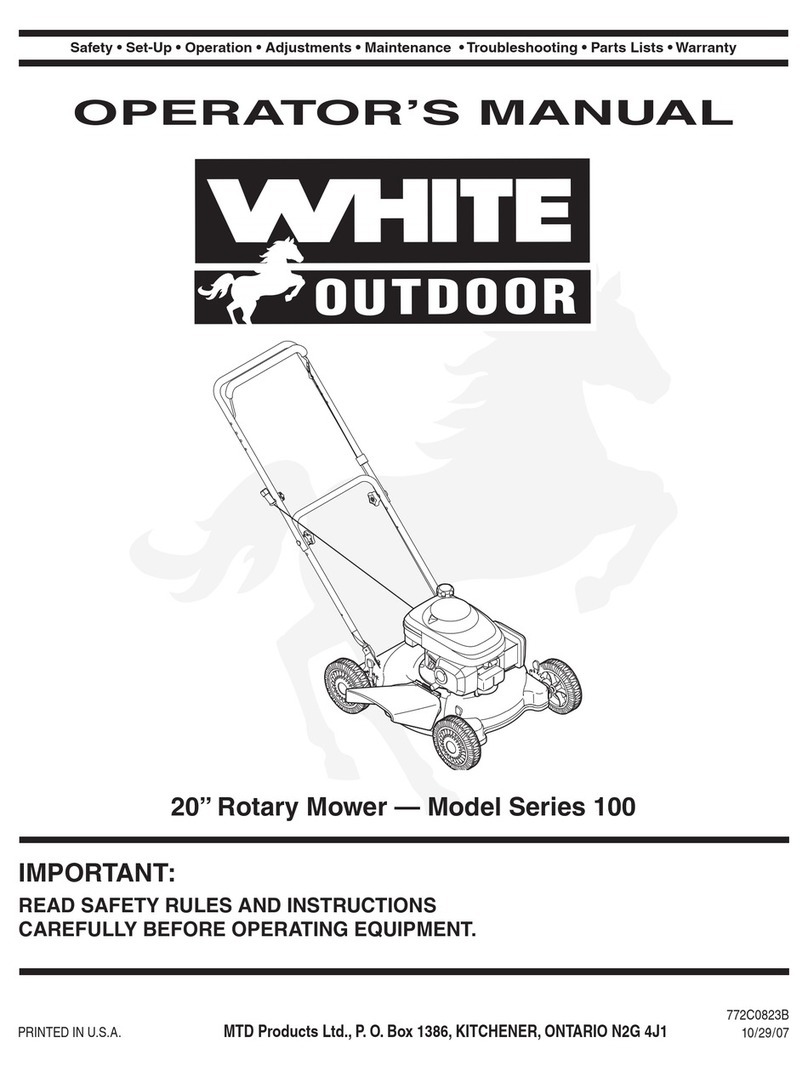 White Outdoor 100 Series Operator's manual