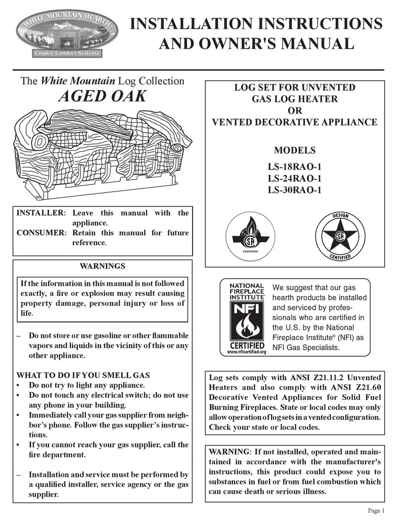 White Mountain LS-18RAO-1 Installation instructions and owner's manual
