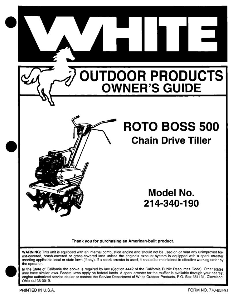 White Outdoor ROTO BOSS 500 214-340-190 User manual