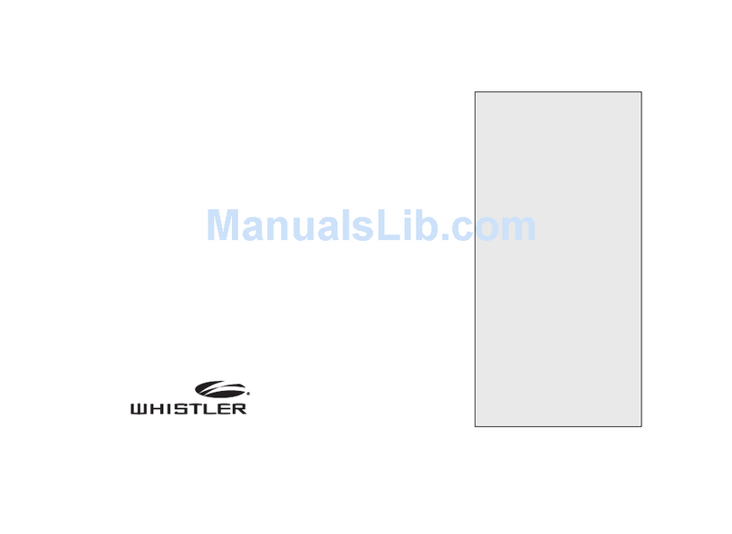 Whistler TOTAL BAND PROTECTION 425 owner's manual