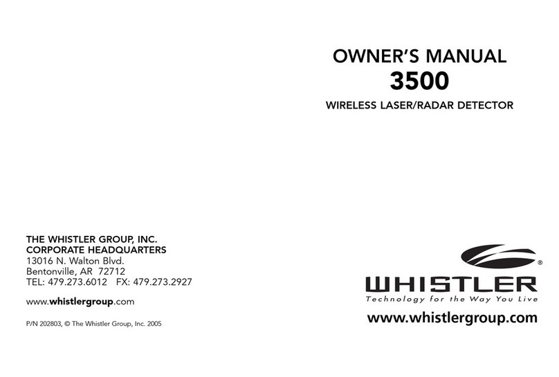 Whistler 3500 owner's manual