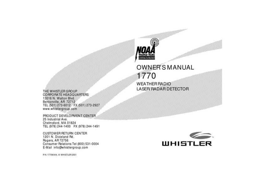 Whistler 1770 User manual