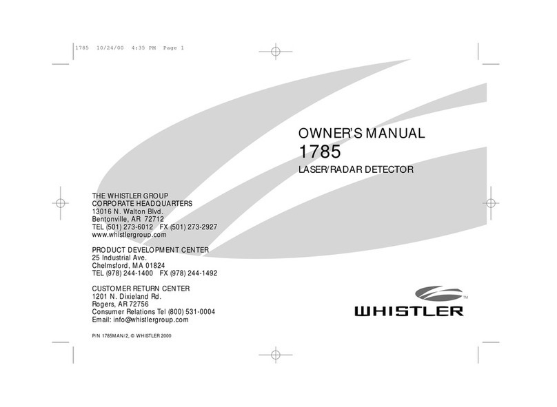 Whistler 1785 User manual