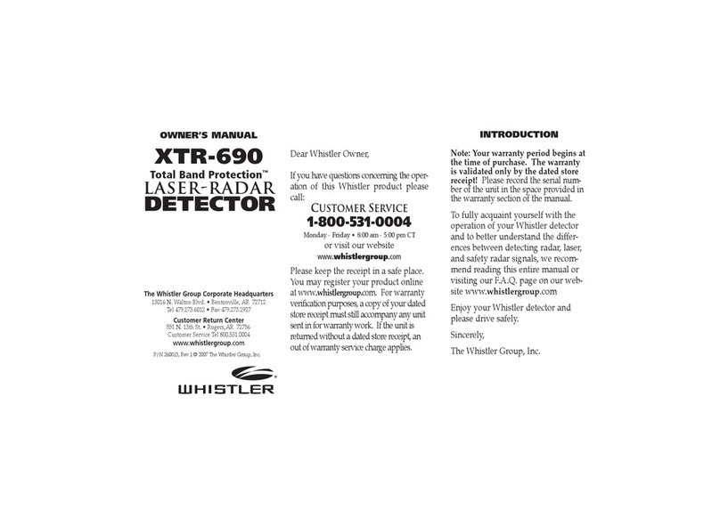 Whistler TOTAL BAND PROTECTION XTR-690 User manual