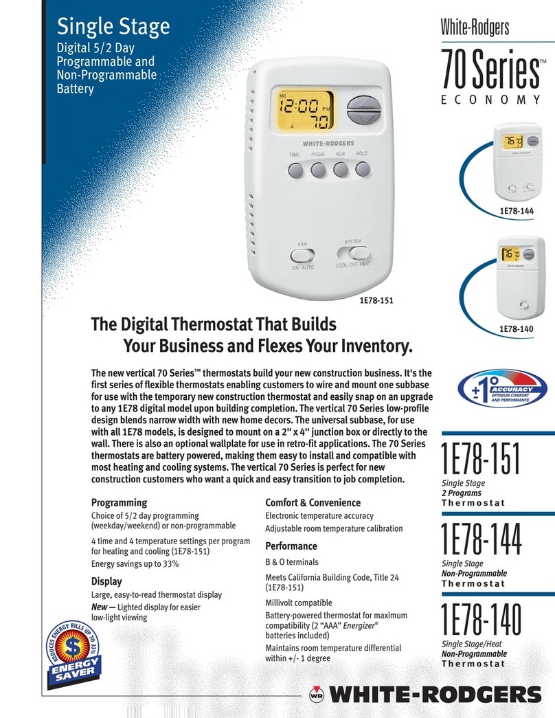White Rodgers 1E78-140 Brochure & specs