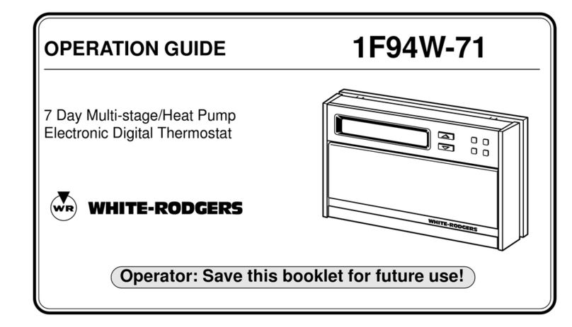 White Rodgers 1F94W-71 Operation guide