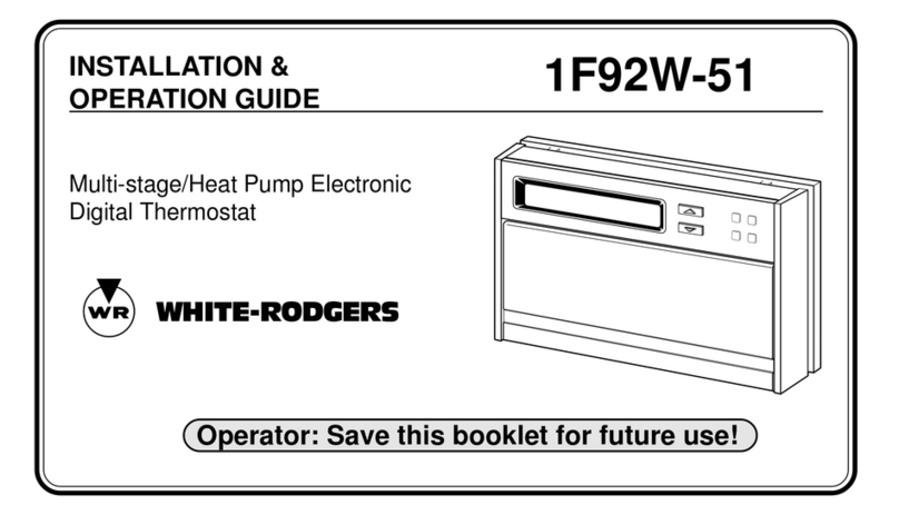 White Rodgers 1F92W-51 Installation & operation guide