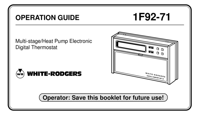 White Rodgers 1F92-71 Operation guide White Rodgers 1F92-71 Operation guide