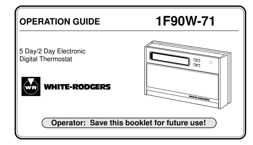 White Rodgers 1F90W-71 User manual