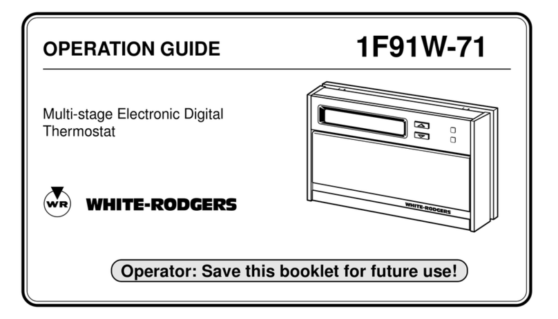 White Rodgers 1F91W-71 Operation guide