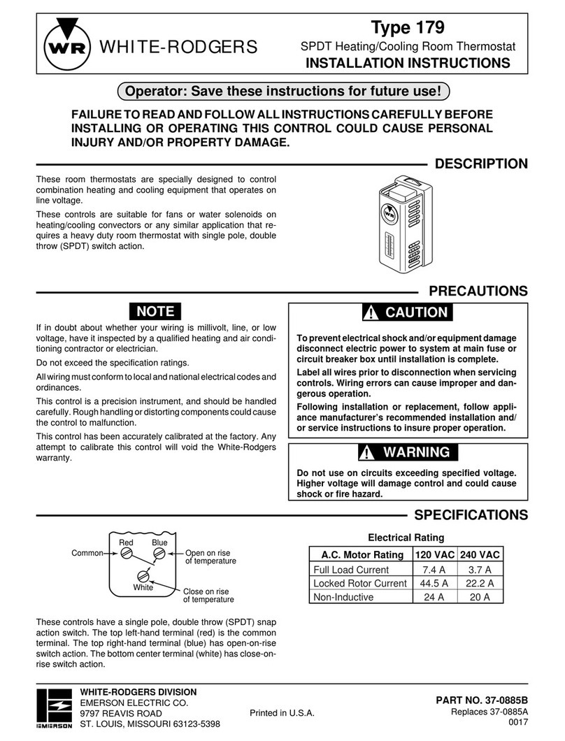 White Rodgers 179 installation instructions