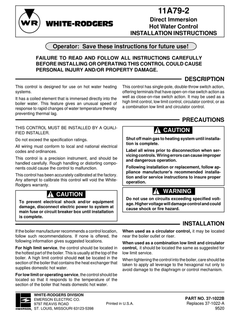 White Rodgers 11A79-2 installation instructions
