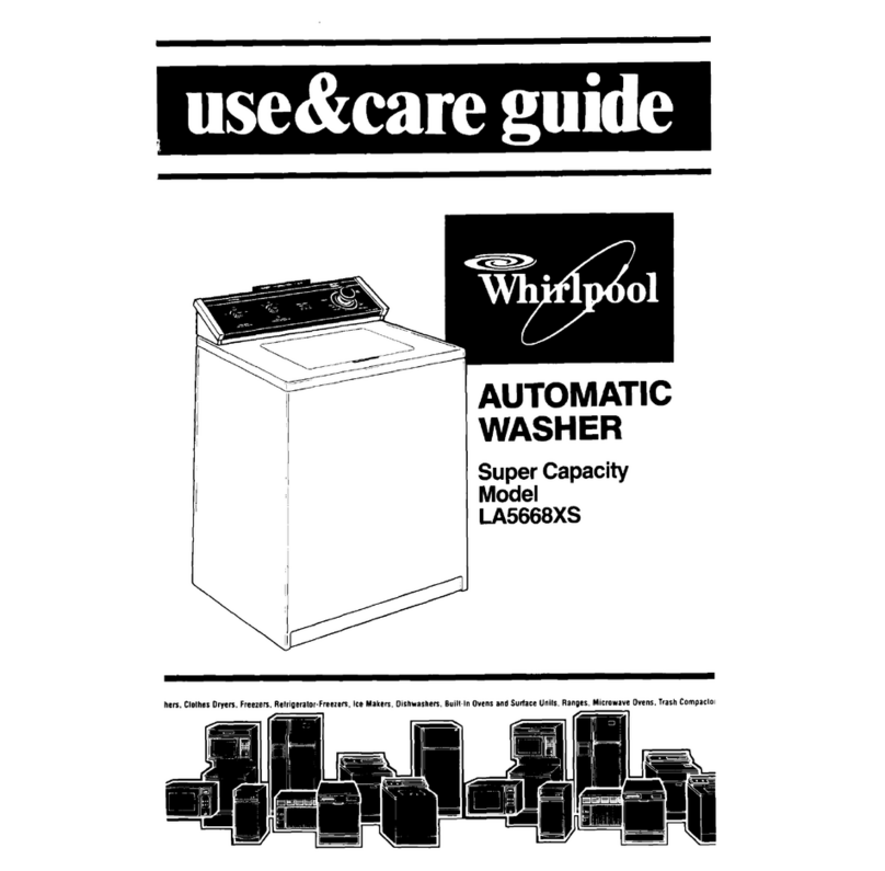 Whirlpool LA5668XS Use & care guide