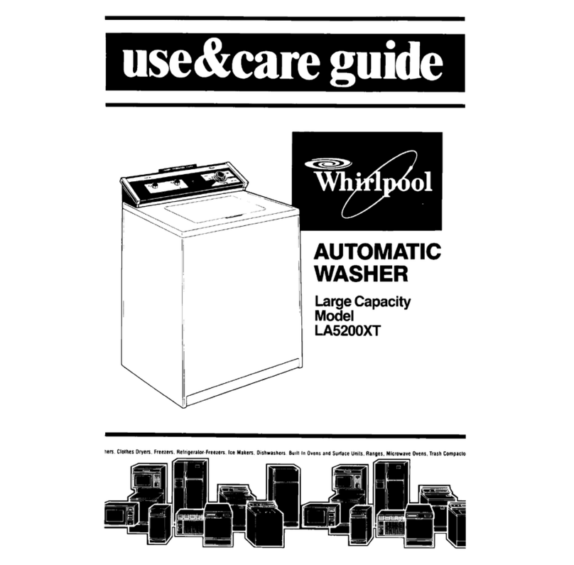 Whirlpool LA52OOXT Use & care guide