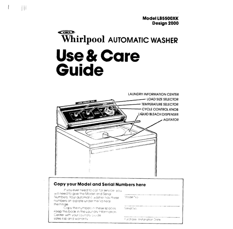 Whirlpool LB5500XK User manual