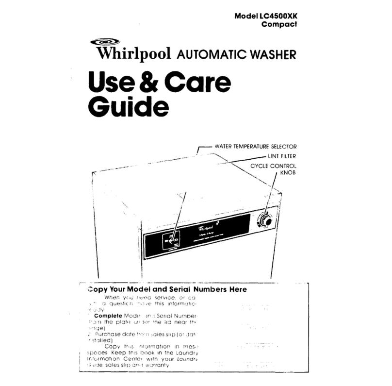 Whirlpool LC4500XK User manual