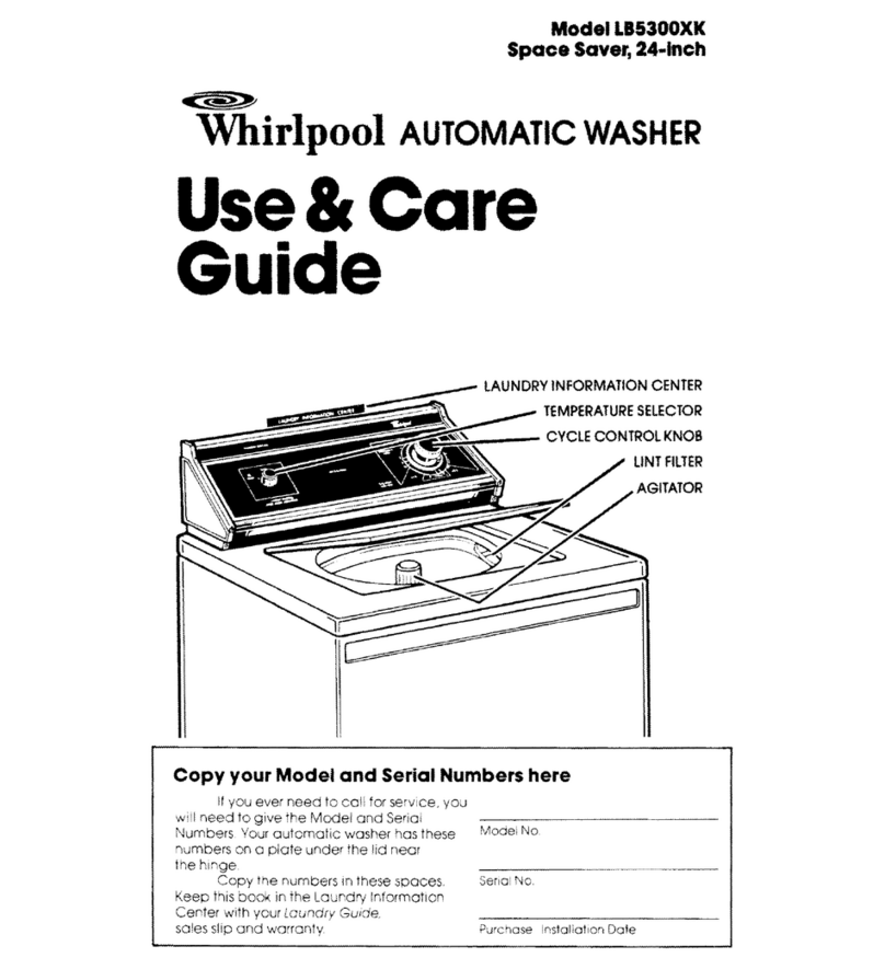 Whirlpool LB5300XK Use & care guide
