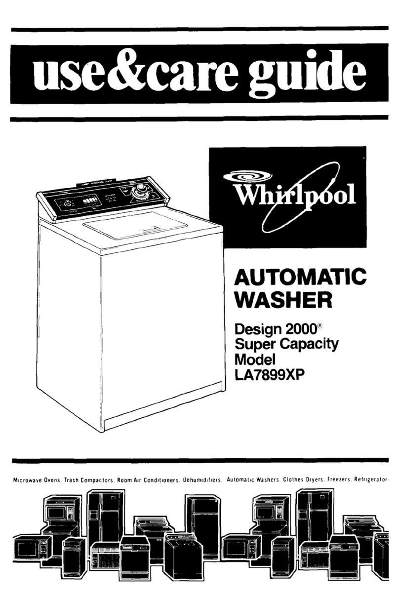 Whirlpool LA7899XP User manual