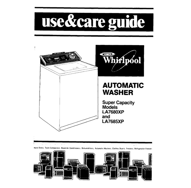 Whirlpool LA7680XP Use & care guide