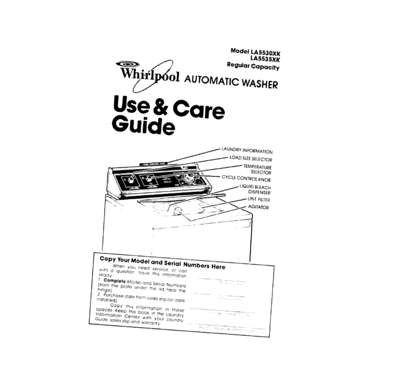 Whirlpool LA6535XK User manual