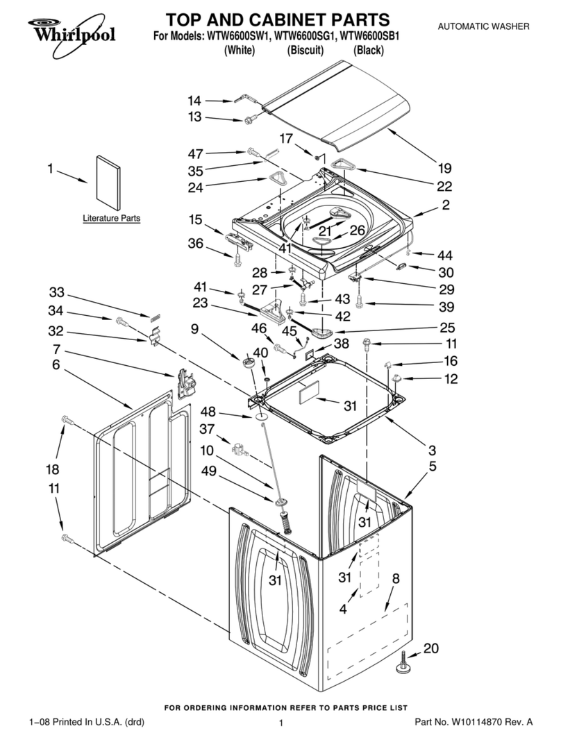 Whirlpool Cabrio WTW6600SB1 parts list