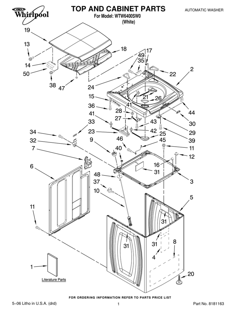 Whirlpool WTW6400SW0 parts list