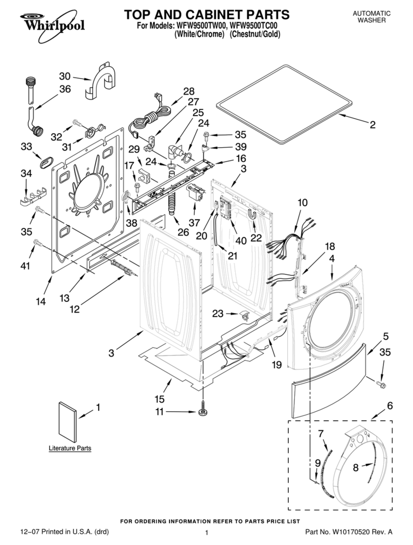 Whirlpool WFW9500TC00 parts list
