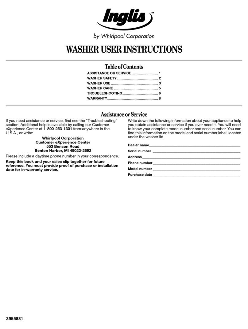 Whirlpool Inglis IAS5000RQ0 User instructions