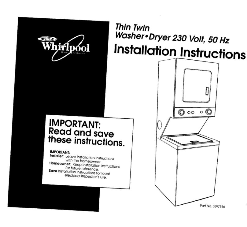Whirlpool 50-Hz Models User manual