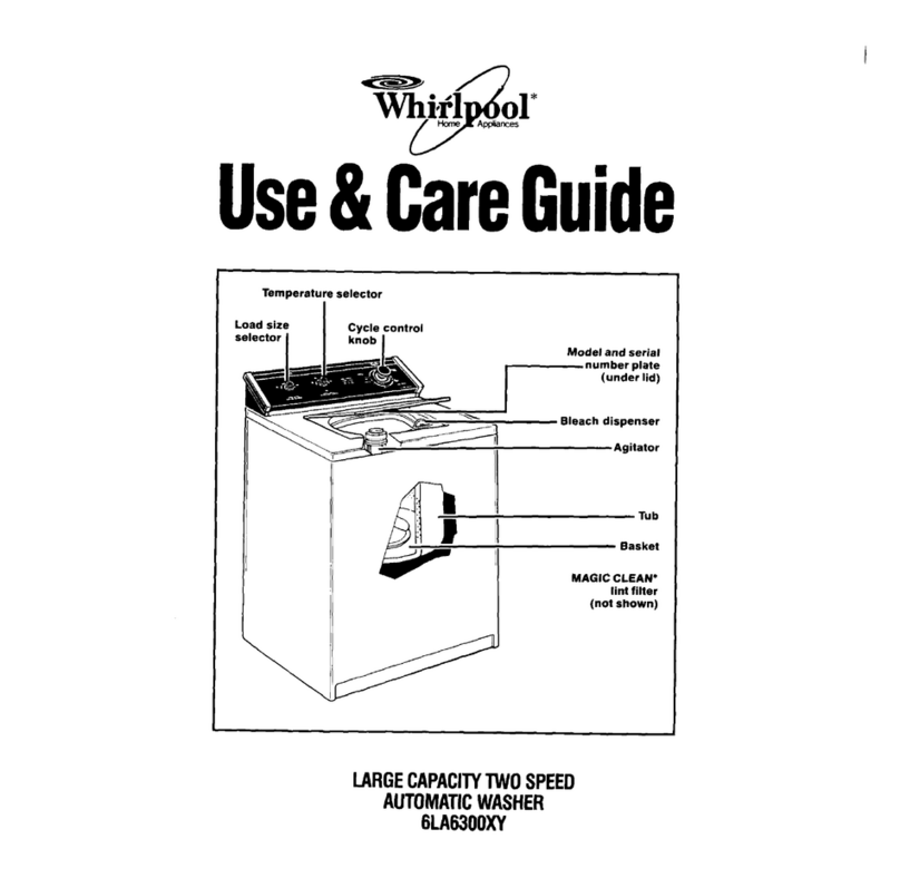 Whirlpool 6LA6300xY Use & care guide