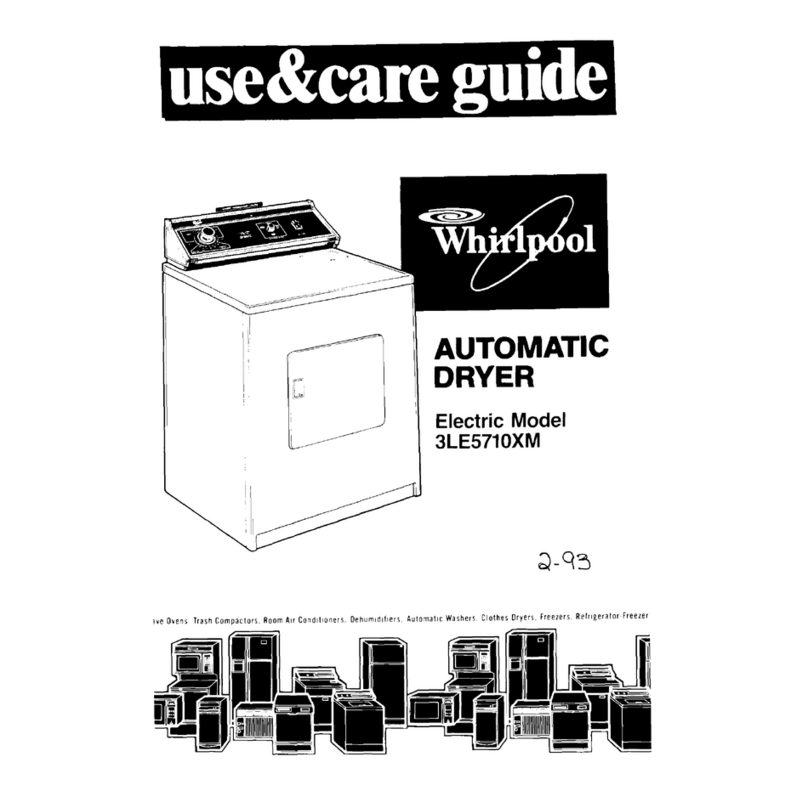 Whirlpool 3LE5710XM Use & care guide
