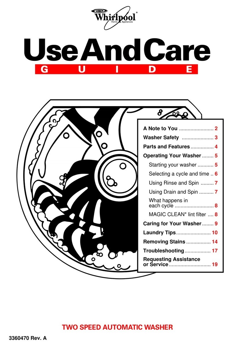 Whirlpool 2LSR5233BN0 User manual