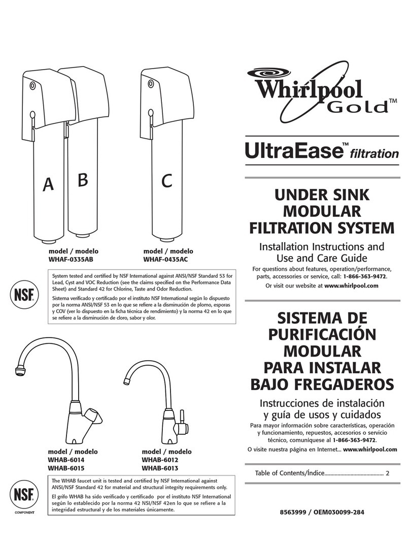Whirlpool WHAB-6012 Installation instructions and use and care guide