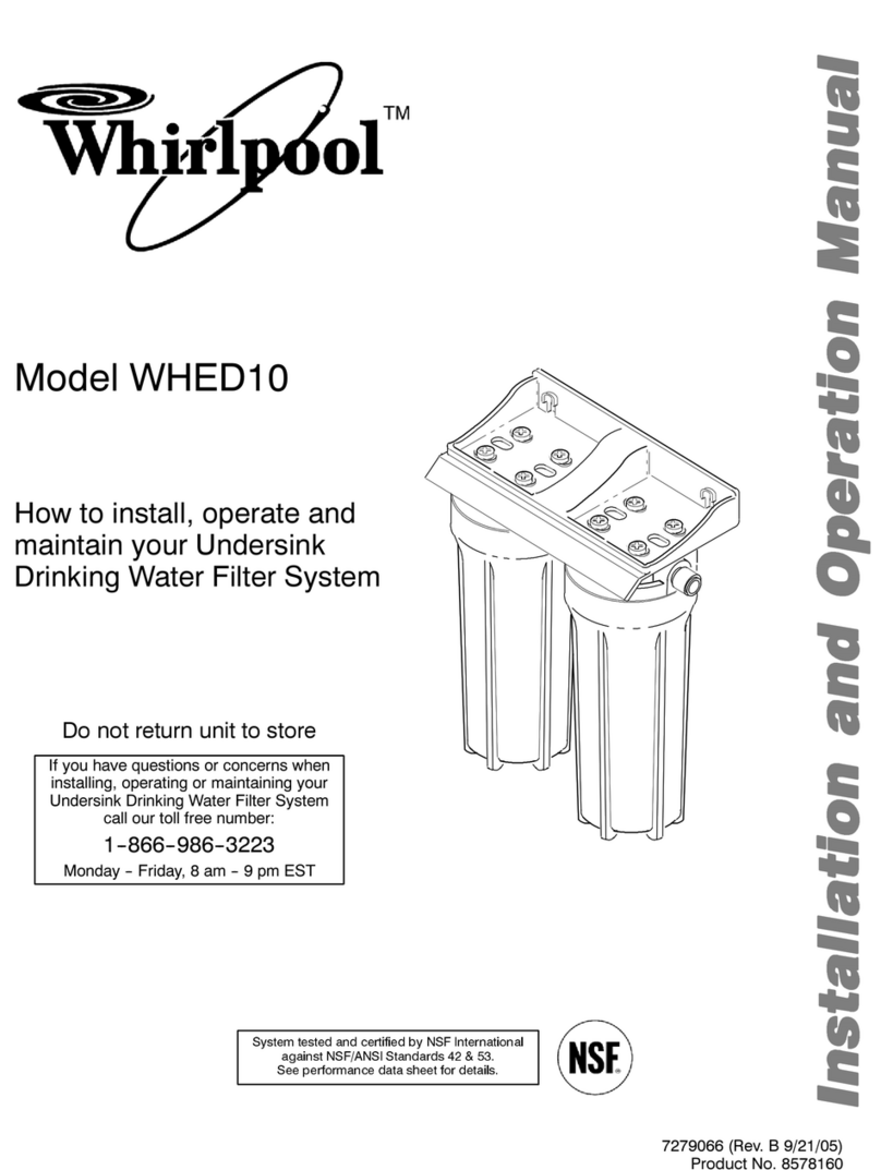 Whirlpool WHED10 Installation & operation manual
