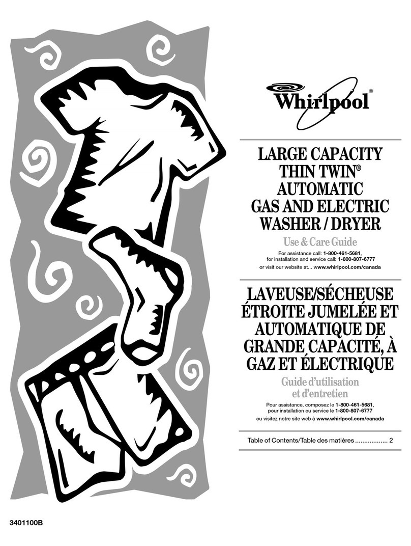 Whirlpool YLTE6234DQ0 Use and care guide