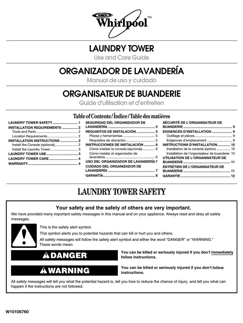 Whirlpool WVP8600S User manual Whirlpool WVP8600S User manual