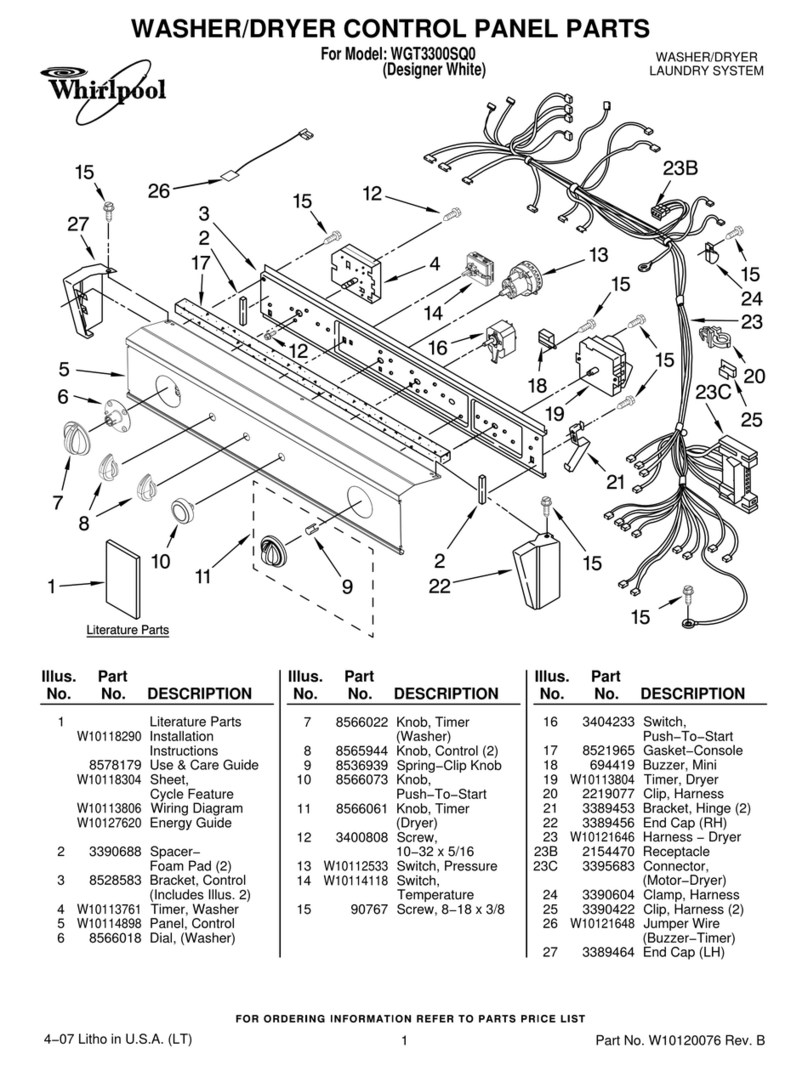 Whirlpool WGT3300SQ0 User manual