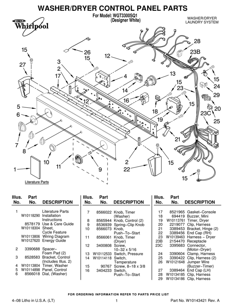 Whirlpool WGT3300SQ1 User manual