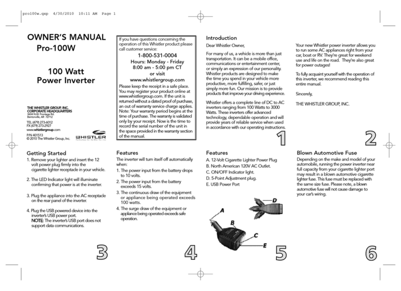 Whistler PRO-100W owner's manual