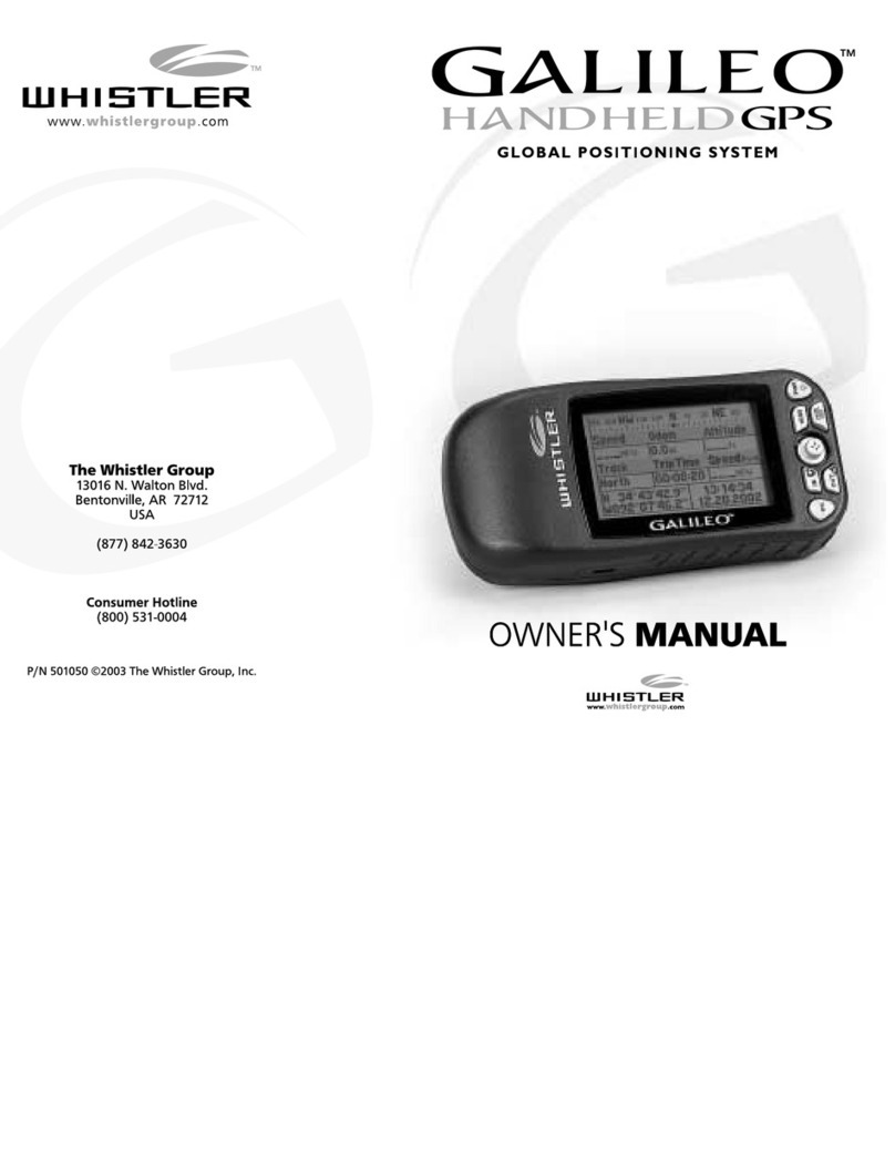Whistler GPS owner's manual