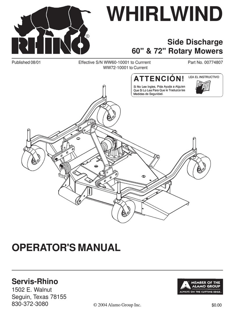 RHINO WHIRLWIND WW60-10001 Operator's manual