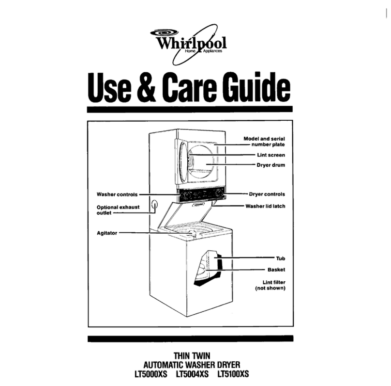 Whirlpool Thin Twin LT5004XS User manual
