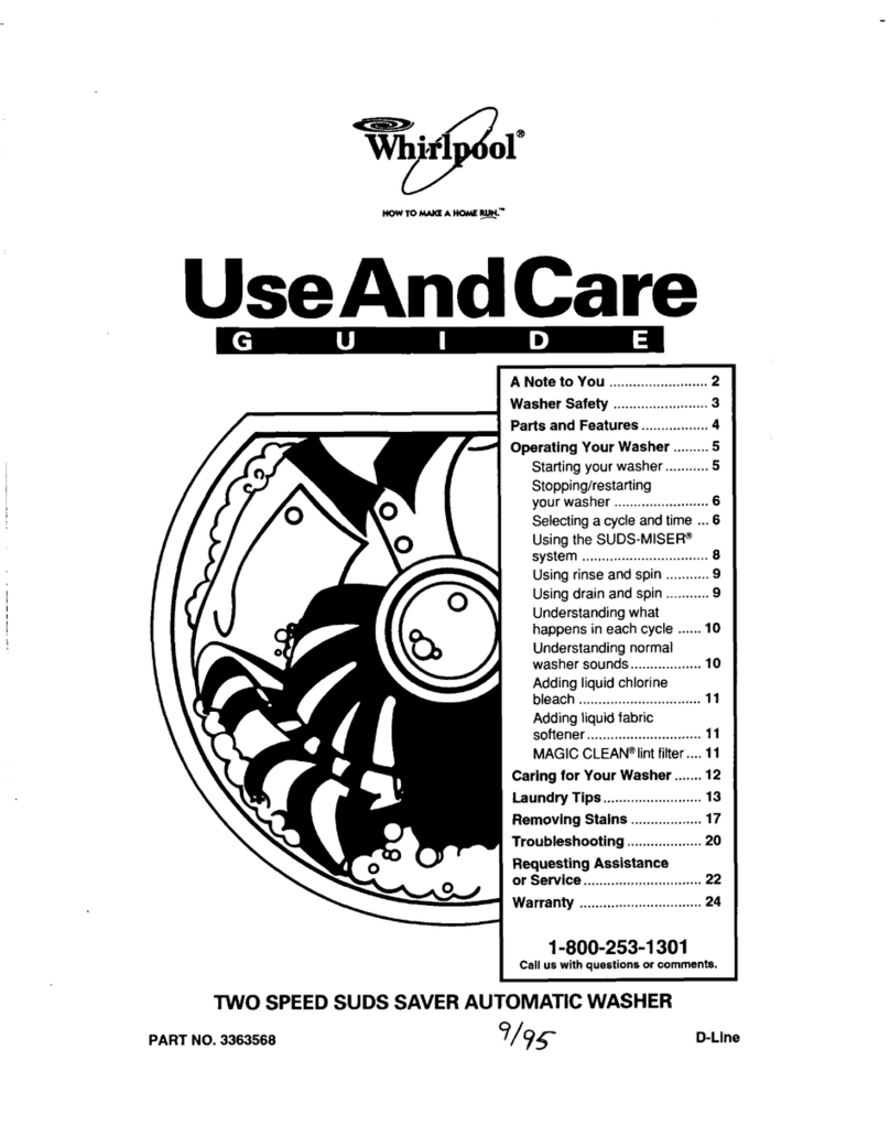 Whirlpool LSS7233DQ0 Use and care guide