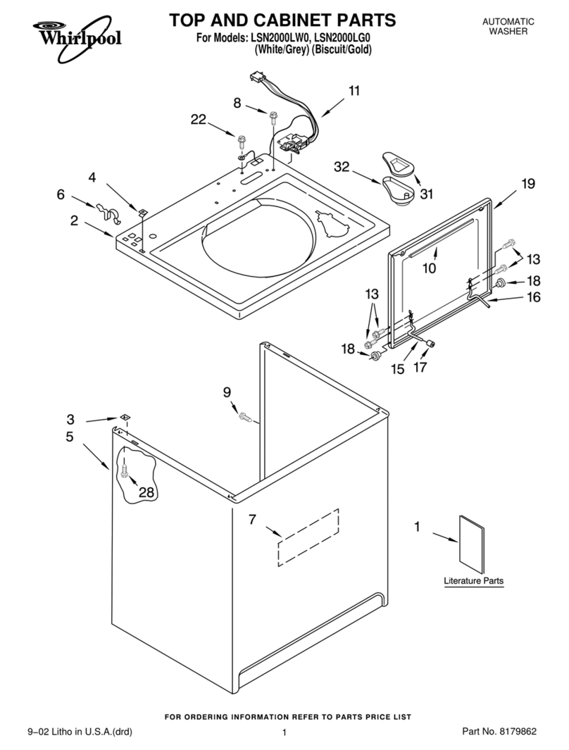 Whirlpool LSN2000LW0 parts list